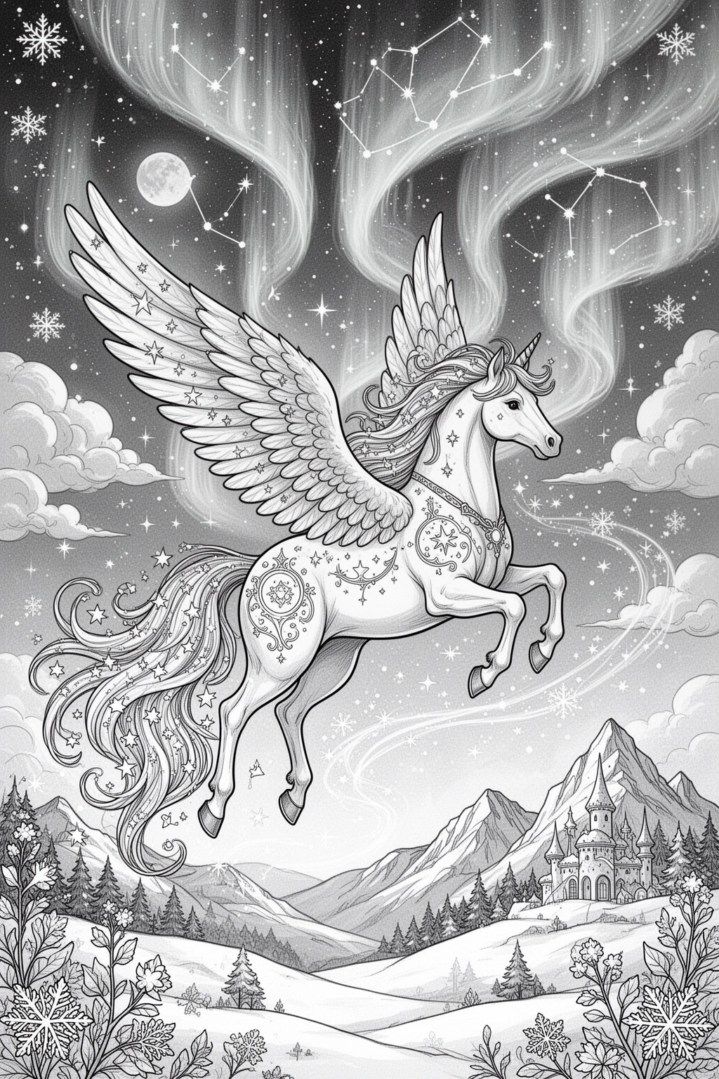 Aurora Pegasus Dreams coloring page.