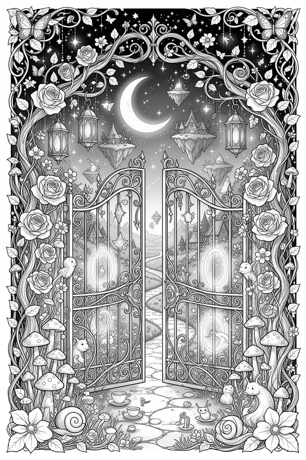 Magic Beyond the Gate coloring page.