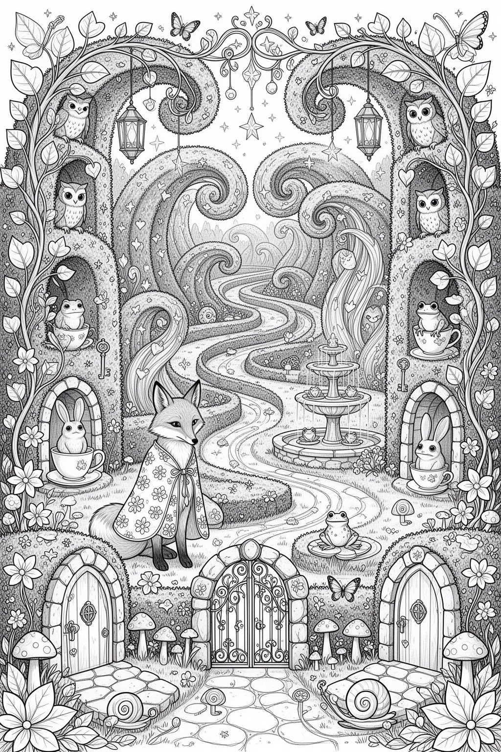 Maze & Marvels Printable coloring page.