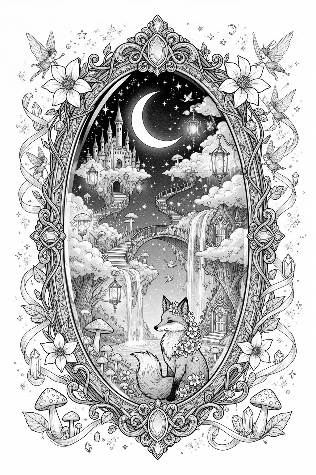 Mirror, Mirror Magic Printable coloring page.