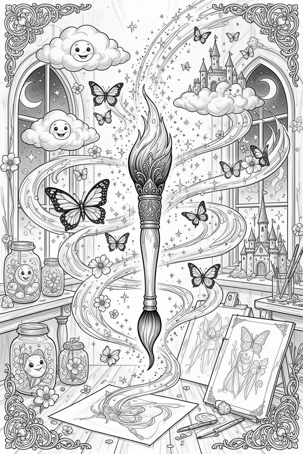Magic in Every Stroke coloring page.