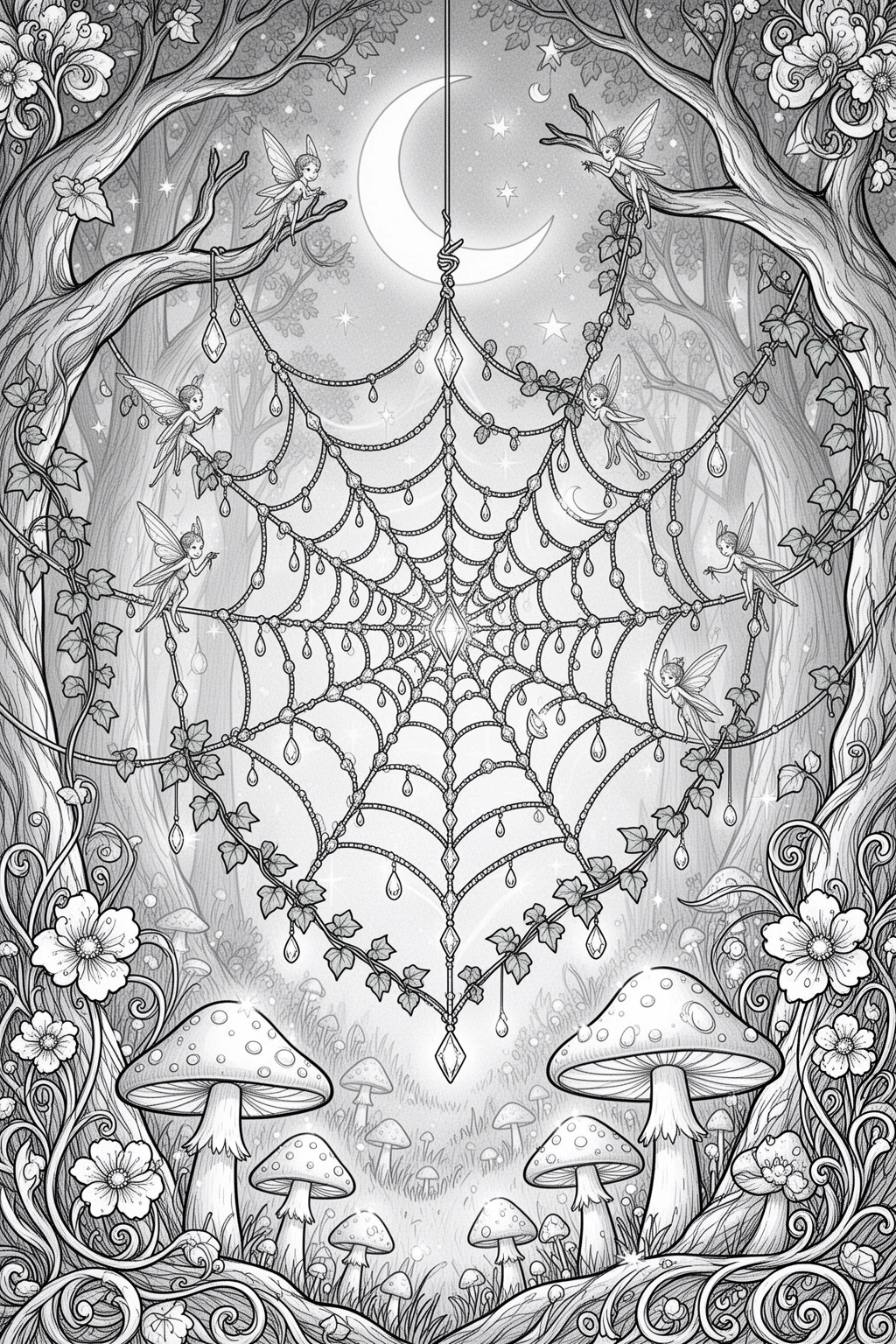 Sparkle-Snare Magic Printable coloring page.