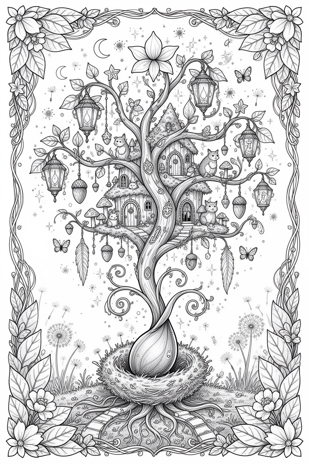 Seed of Wonder Magical Fairy Tree coloring page.