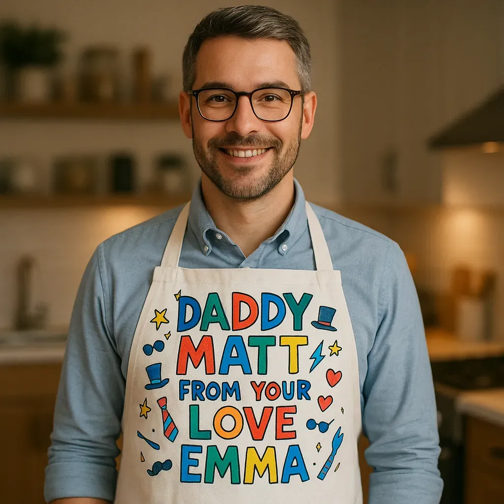 Dad Matt Apron Heart Emma