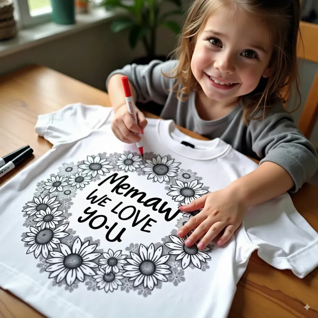 Flower Heart Design for Young Child